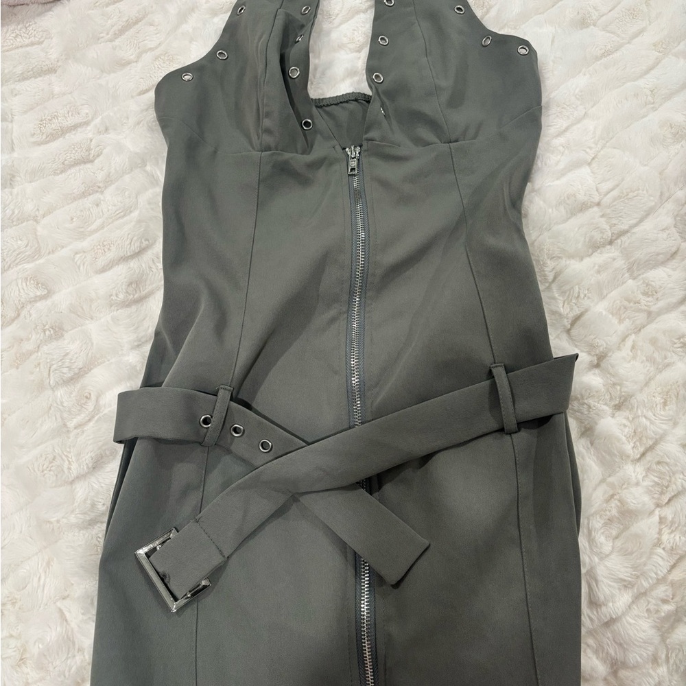 Shein Iconic Gray Dress with Zipper